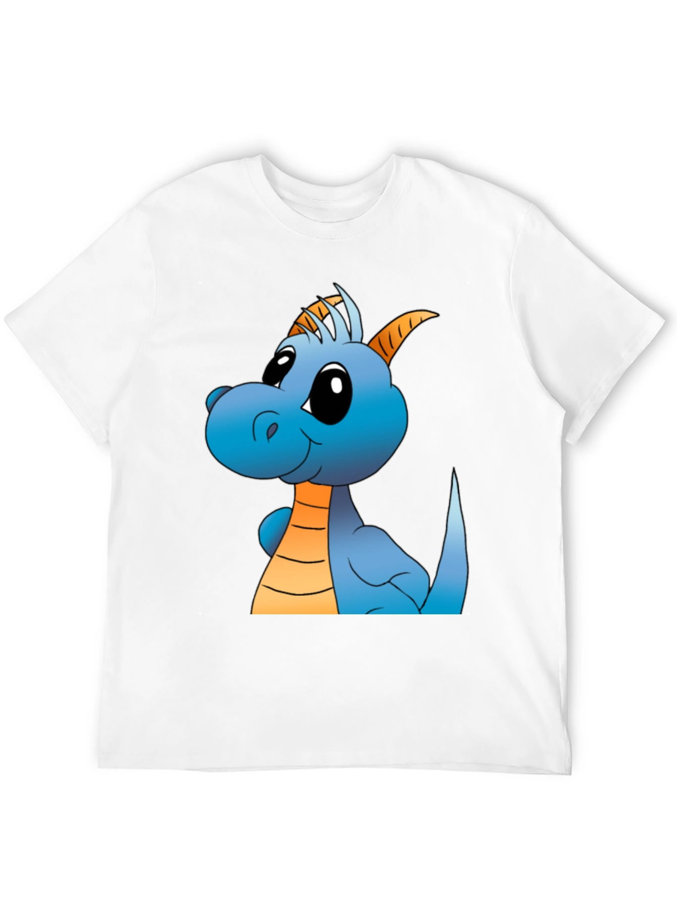 Cute Cartoon Dragon Black T-Shirt