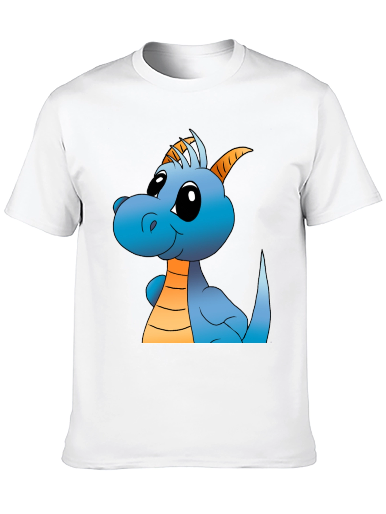 Cute Cartoon Dragon Black T-Shirt