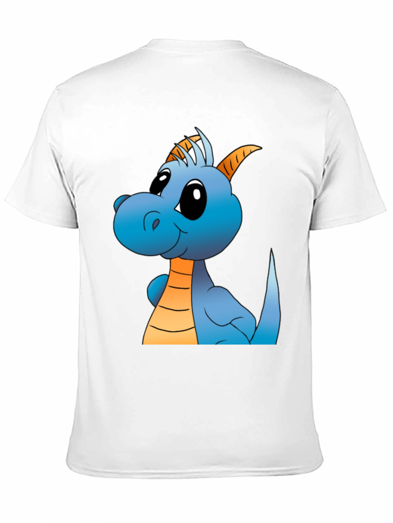 Cute Cartoon Dragon Black T-Shirt