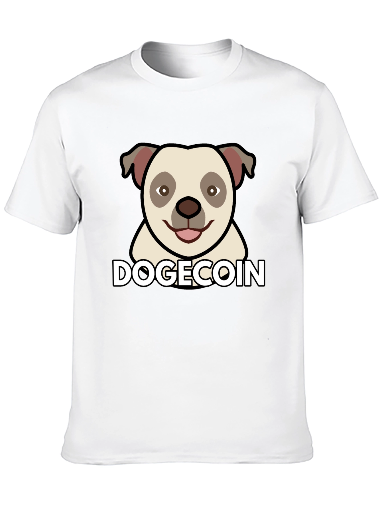 Dogecoin Graphic Tee - Black Cotton Blend T-Shirt
