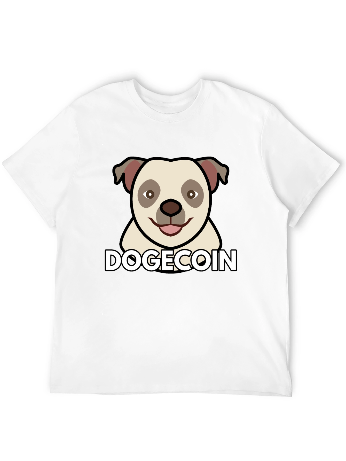 Dogecoin Graphic Tee - Black Cotton Blend T-Shirt