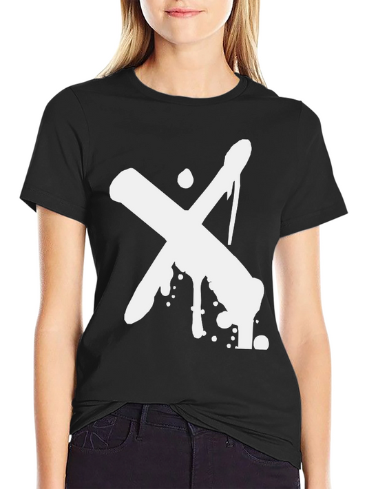 Abstract X Graphic Black T-Shirt