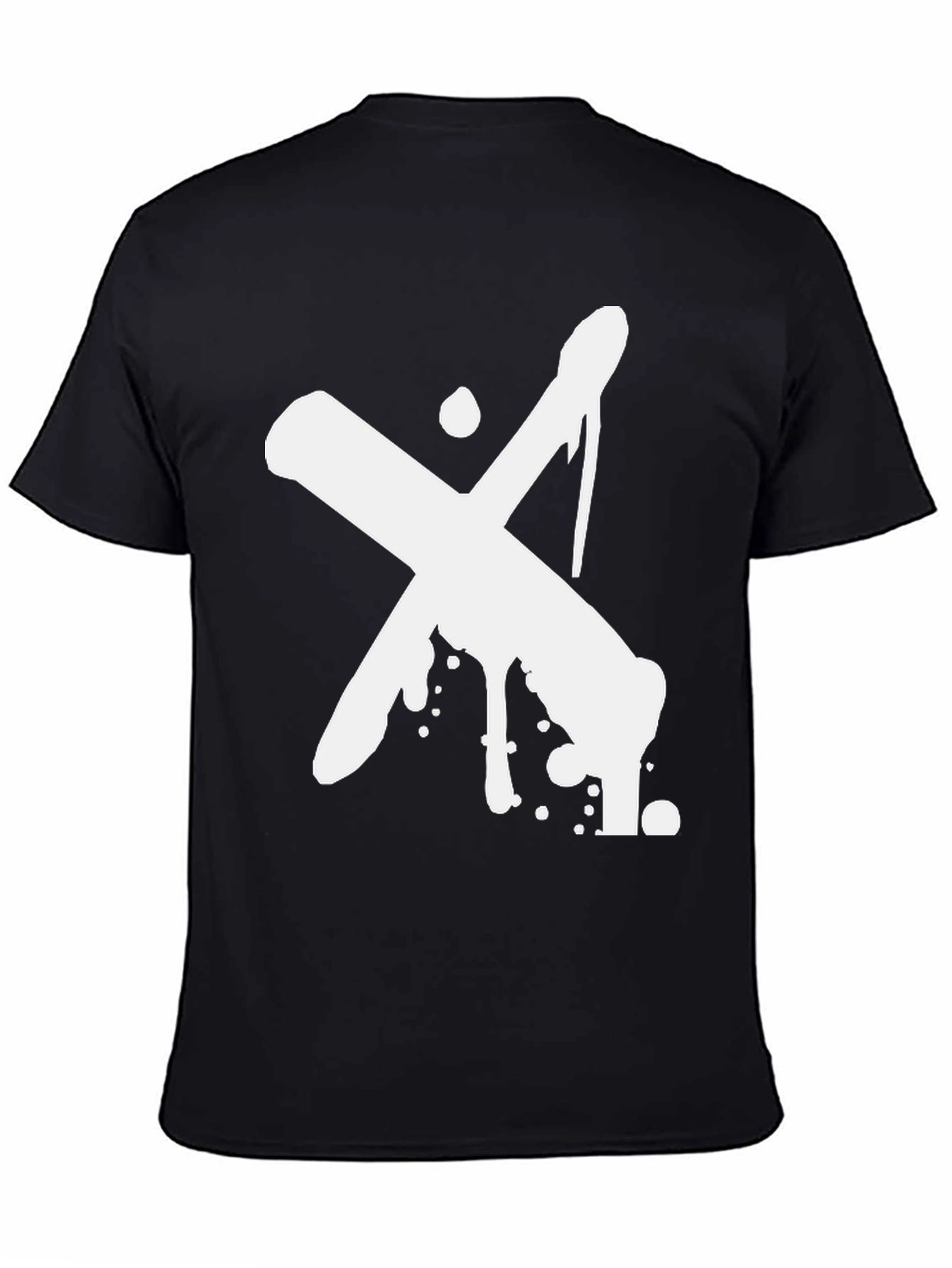 Abstract X Graphic Black T-Shirt