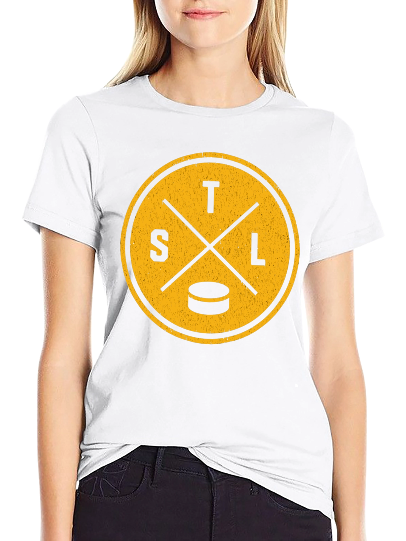 STL Hockey Tee - Retro Circle Design