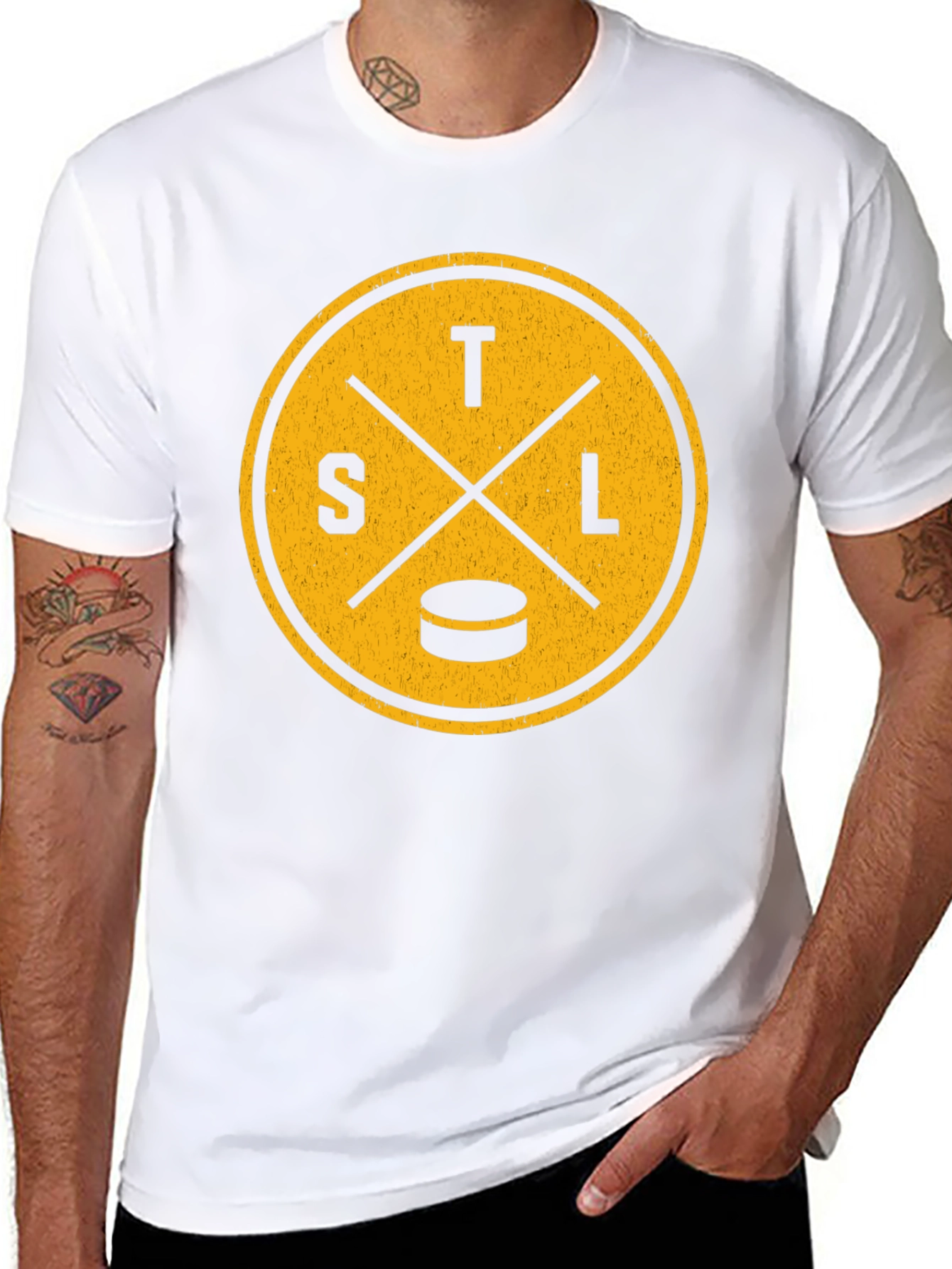 STL Hockey Tee - Retro Circle Design