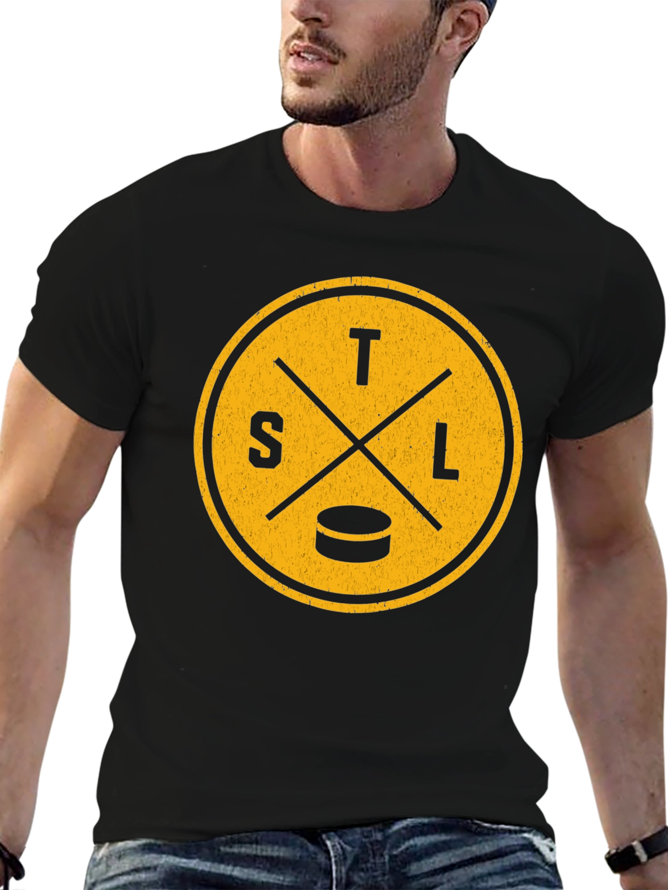 STL Hockey Tee - Retro Circle Design