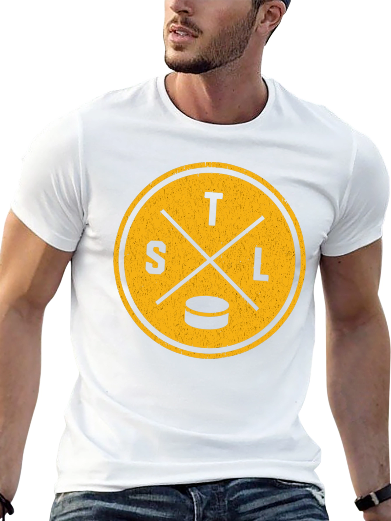 STL Hockey Tee - Retro Circle Design
