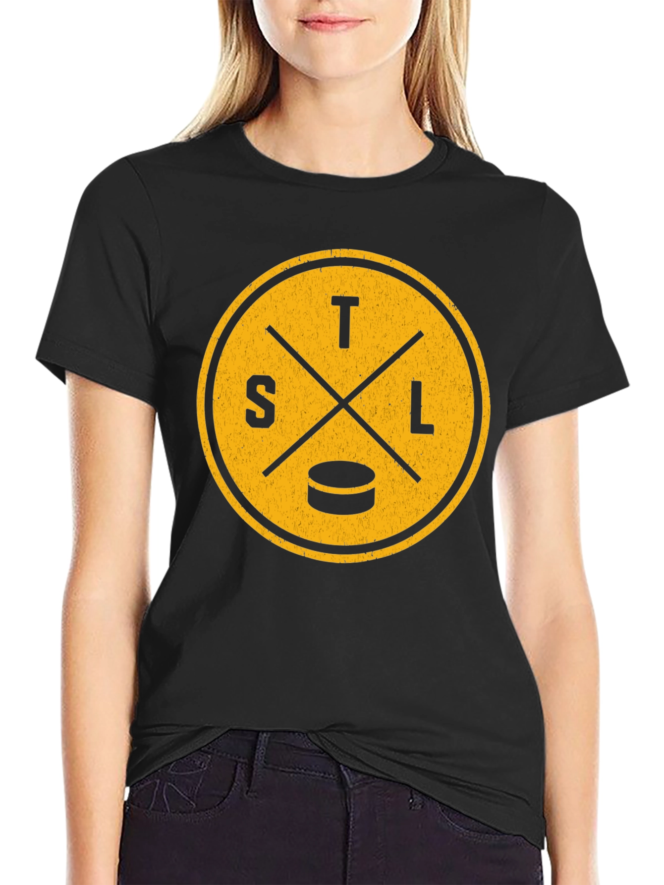 STL Hockey Tee - Retro Circle Design