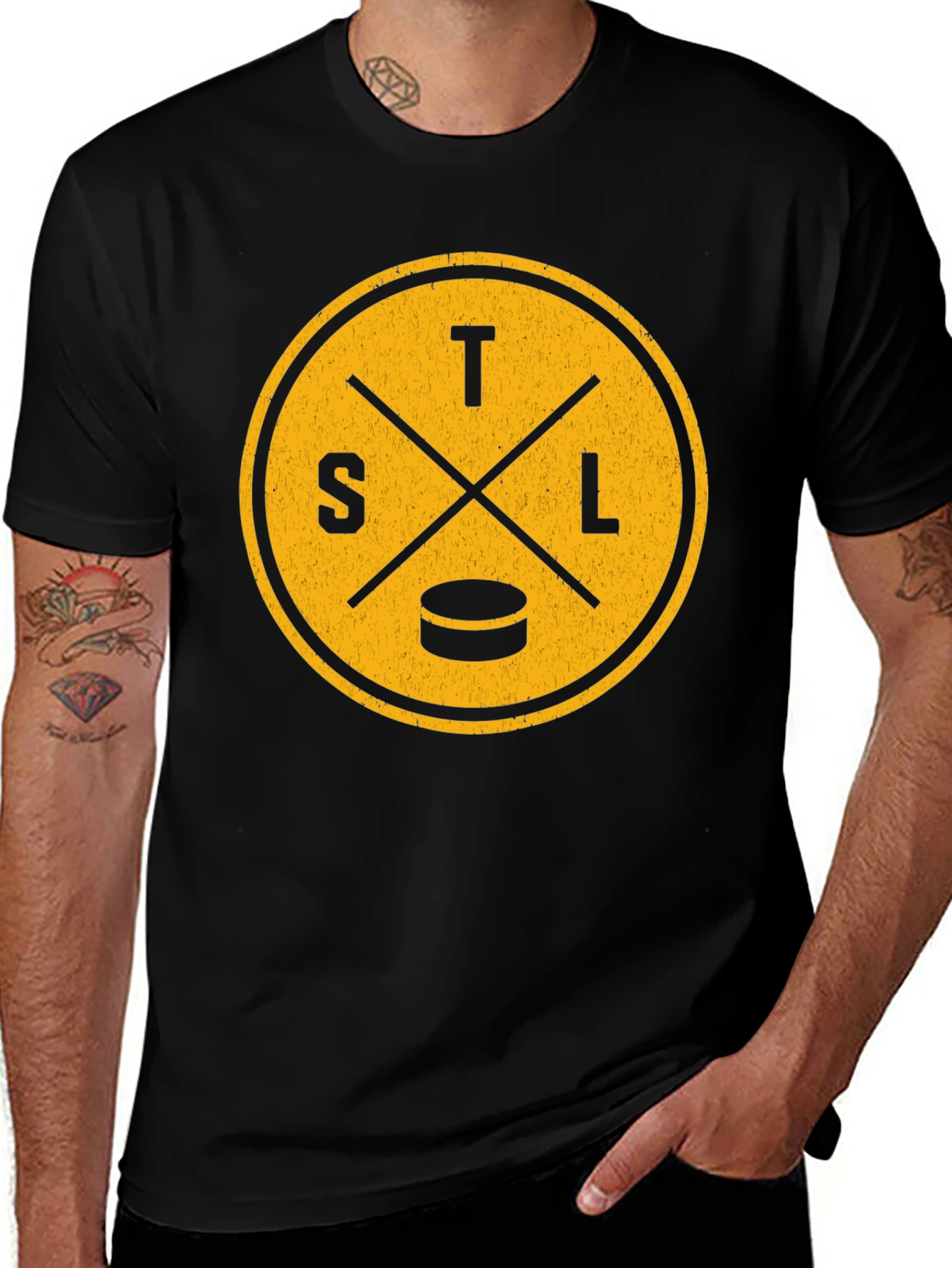 STL Hockey Tee - Retro Circle Design