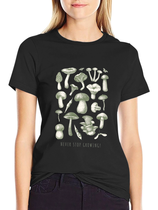 Mushroom Print Graphic Tee