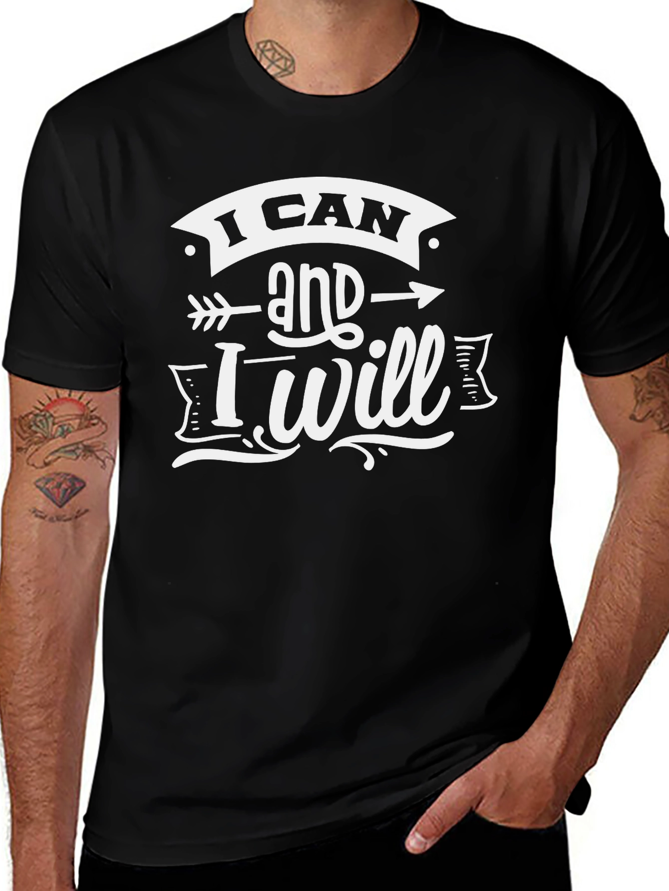 Motivational I Can and I Will Graphic T-Shirt
