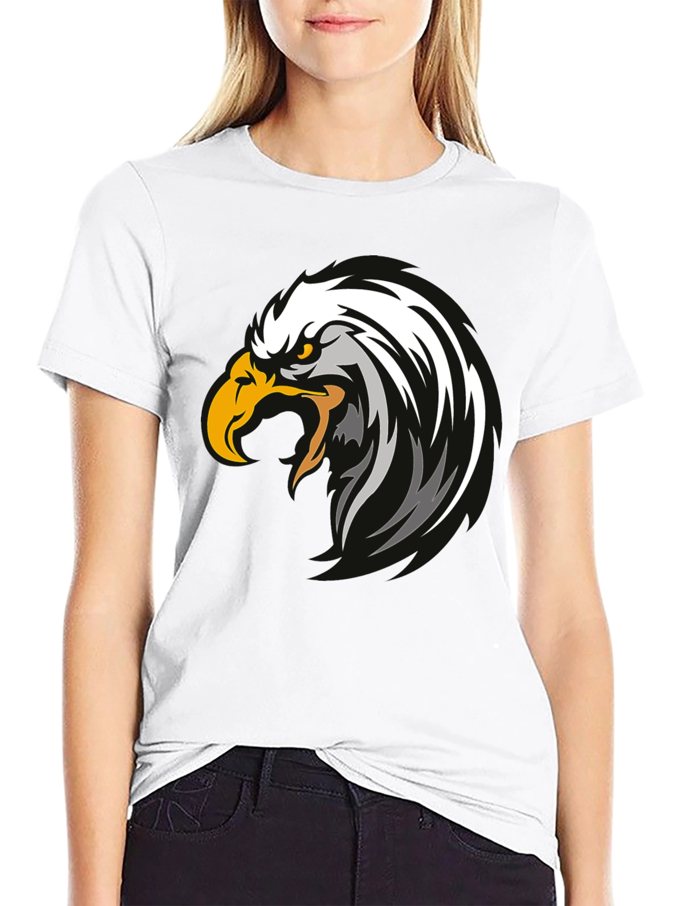 Eagle Graphic Black T-Shirt - Bold Design