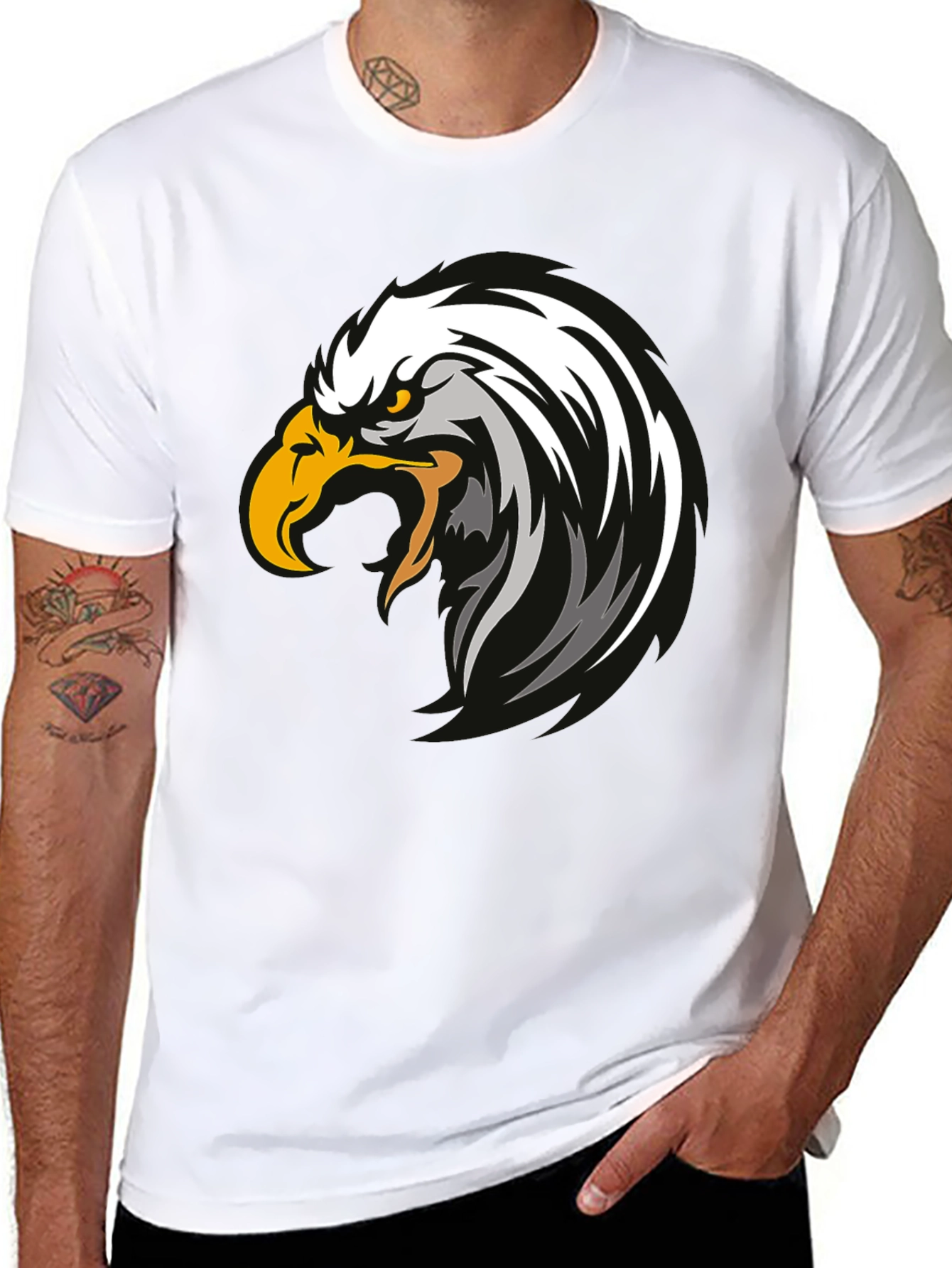 Eagle Graphic Black T-Shirt - Bold Design
