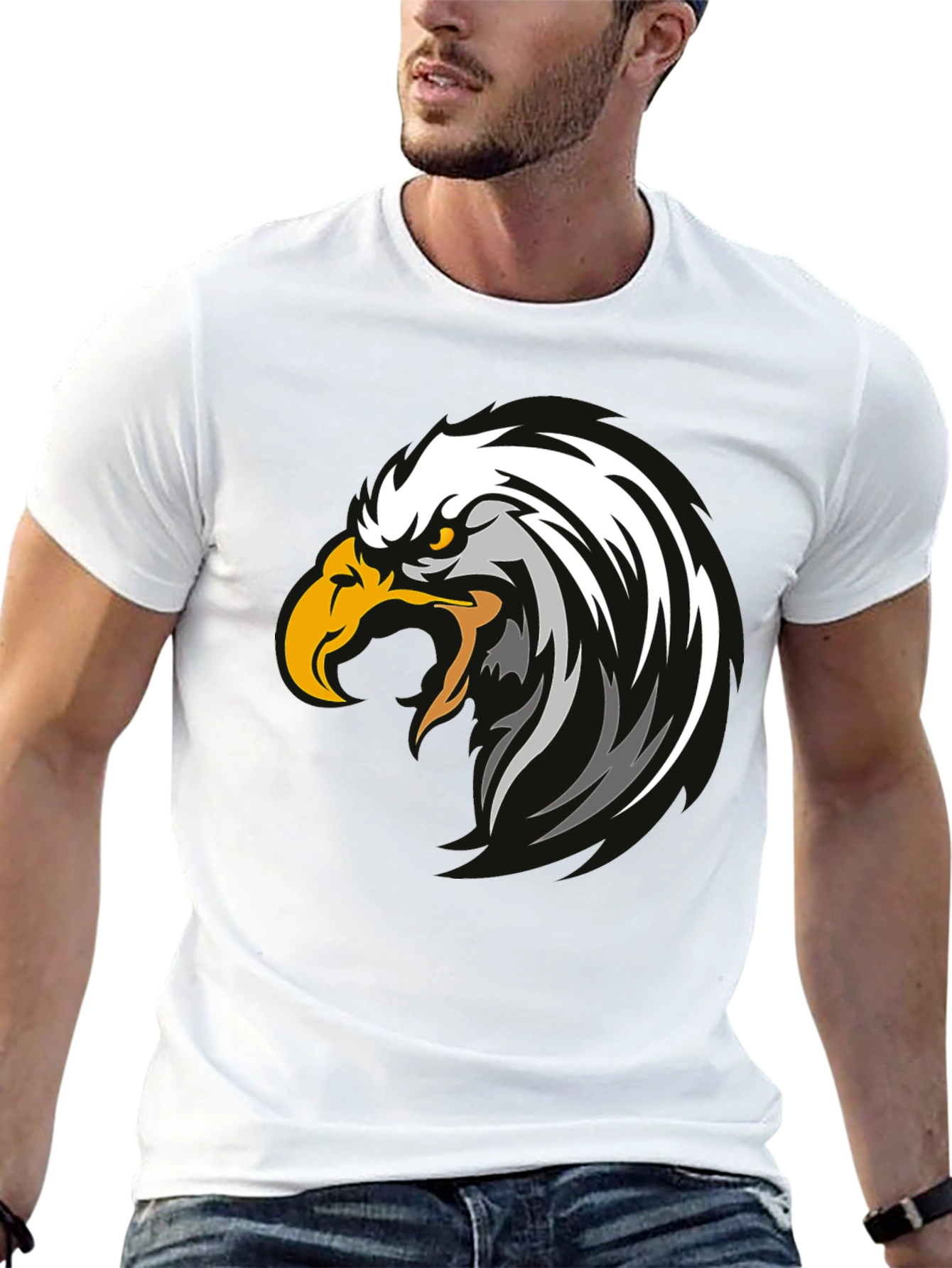 Eagle Graphic Black T-Shirt - Bold Design