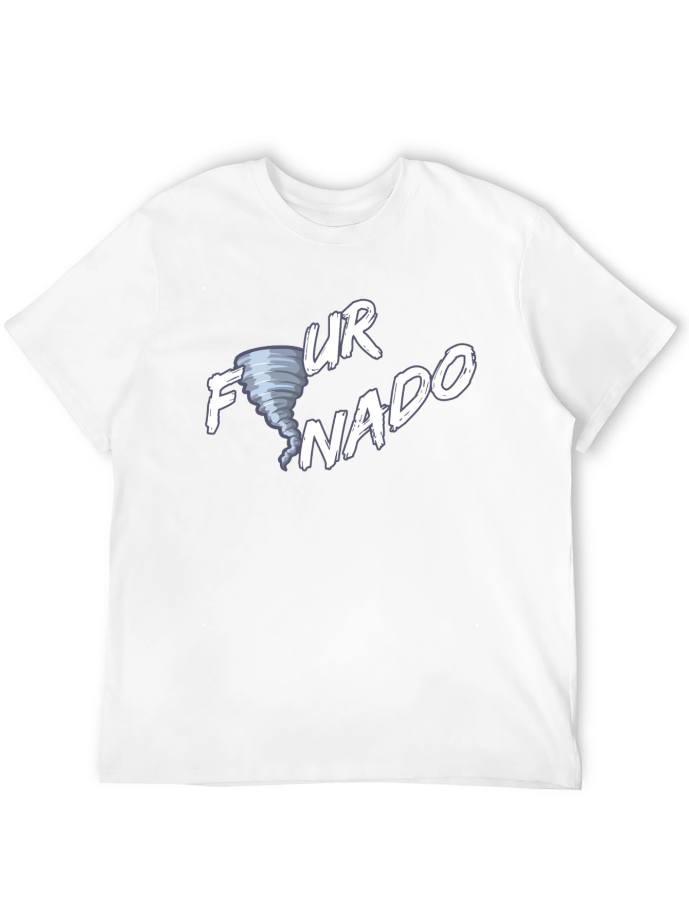 Funny Tornado Graphic Tee - Black Cotton T-Shirt