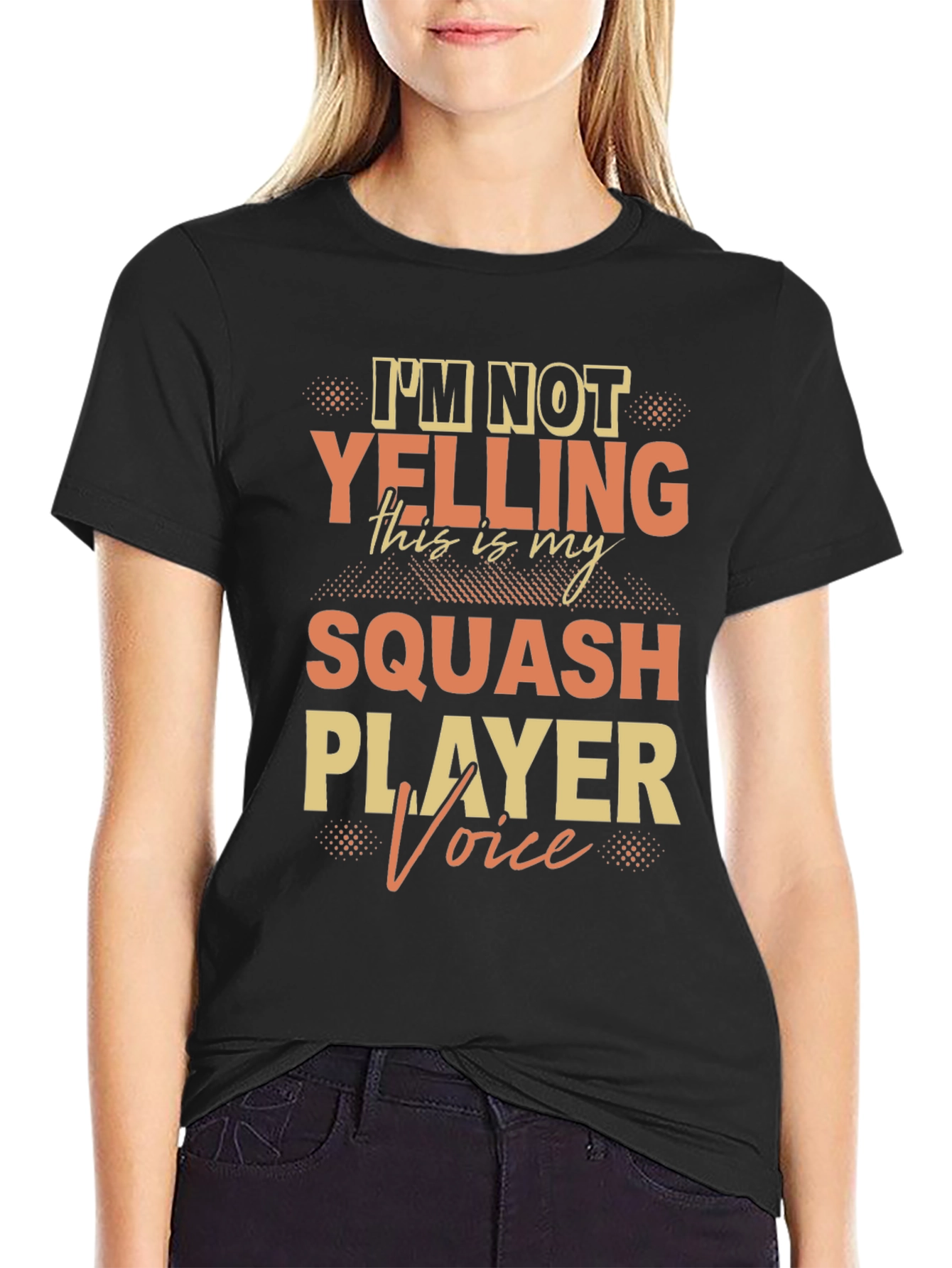 Squash Player Voice Graphic T-Shirt