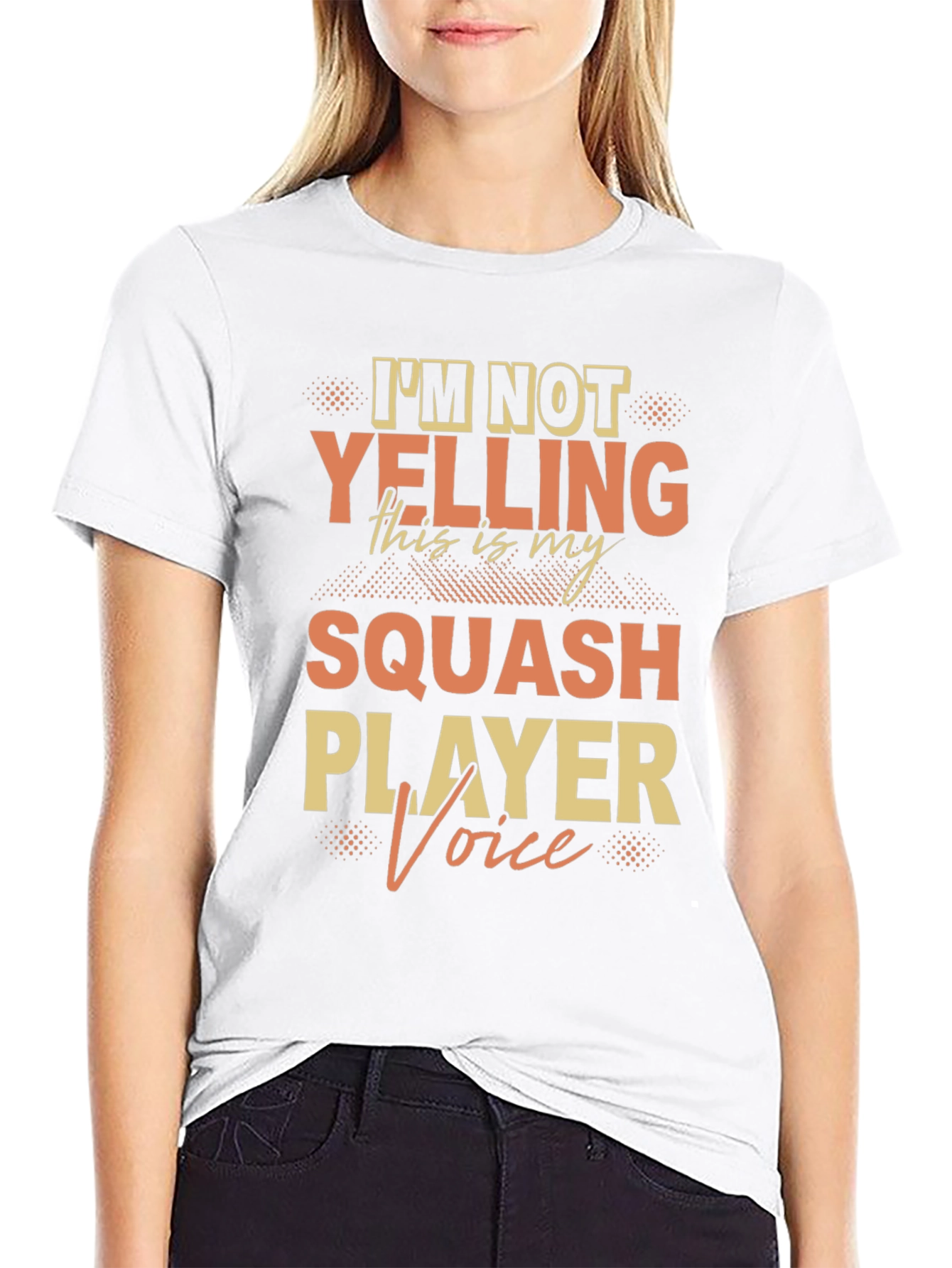 Squash Player Voice Graphic T-Shirt