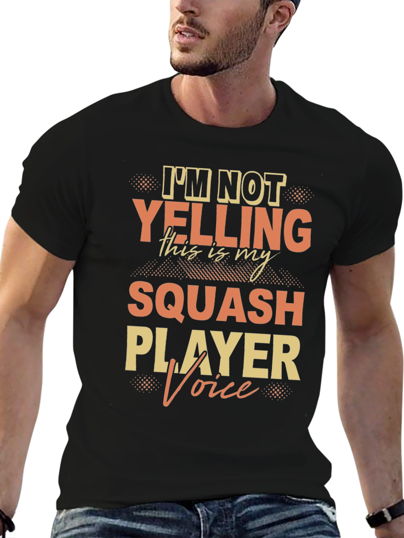 Squash Player Voice Graphic T-Shirt