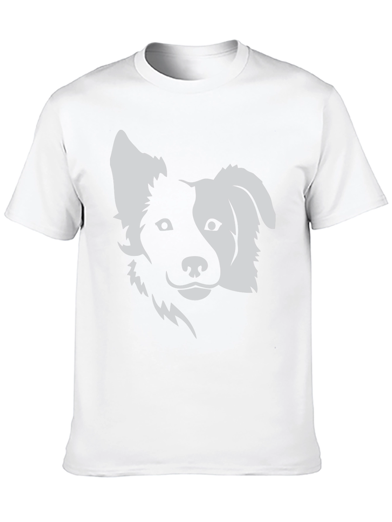 Dog Graphic Tee - Black Cotton Blend T-Shirt