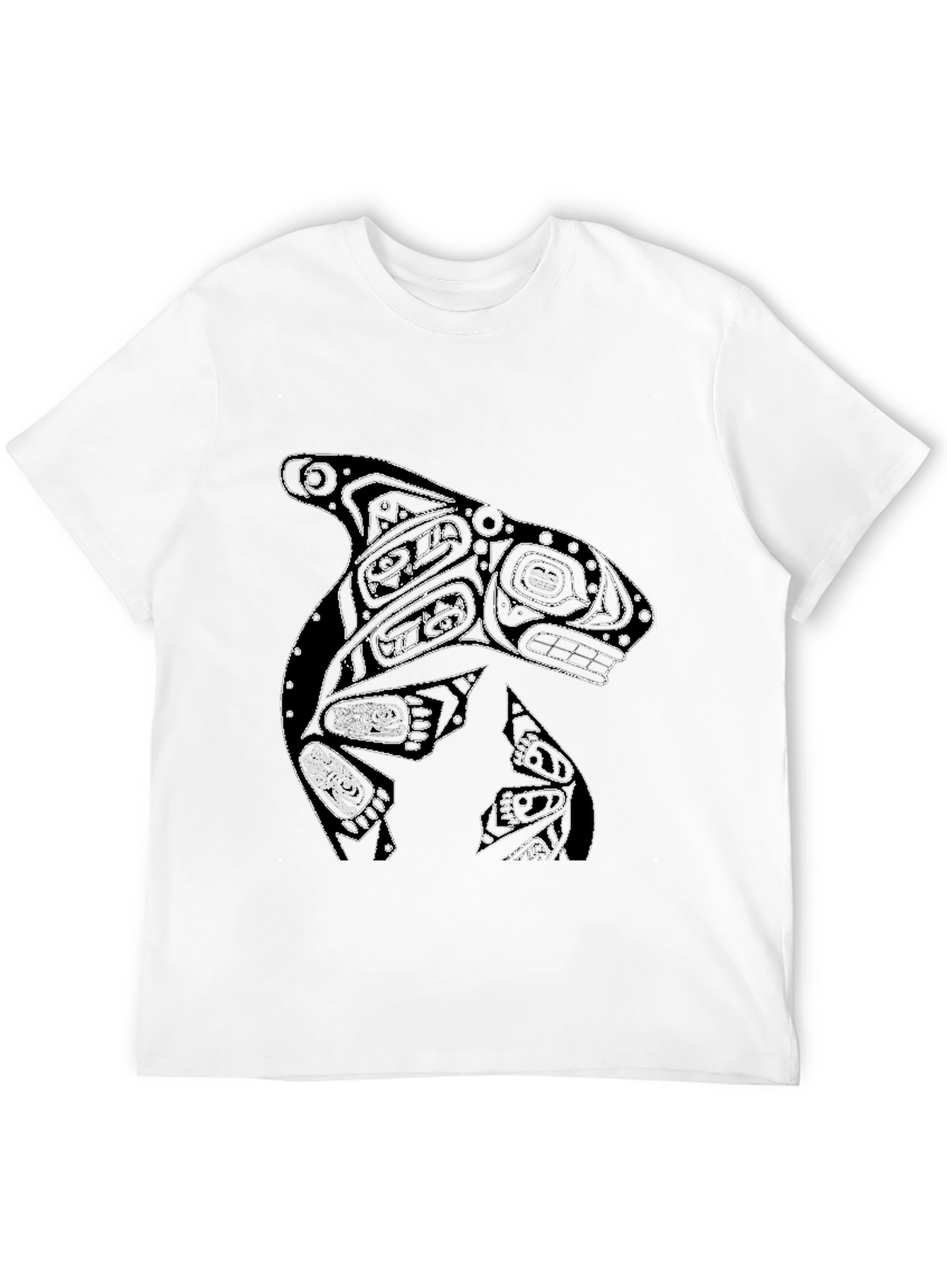 Killer Whale Graphic Tee - Black Cotton T-Shirt