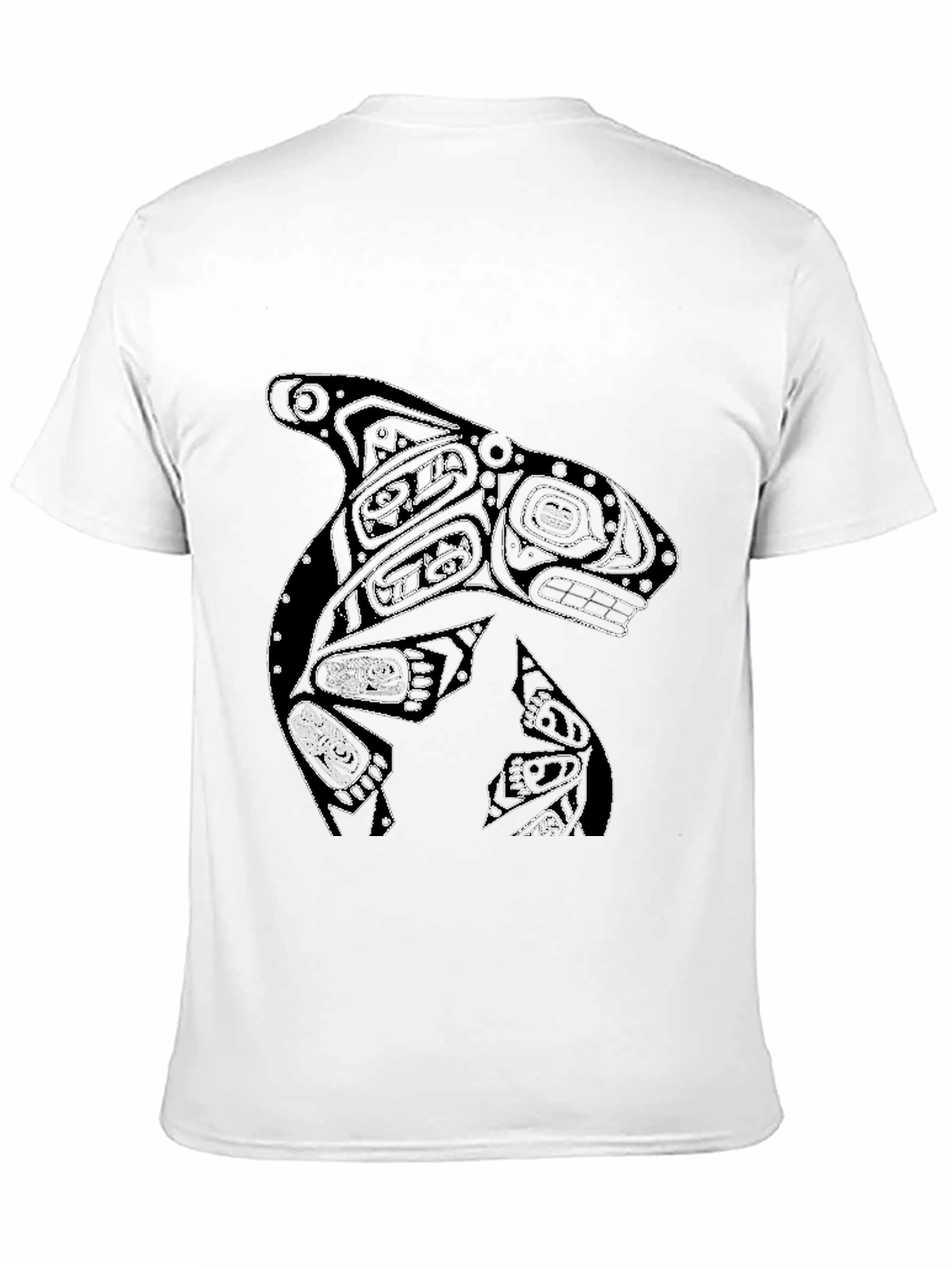 Killer Whale Graphic Tee - Black Cotton T-Shirt
