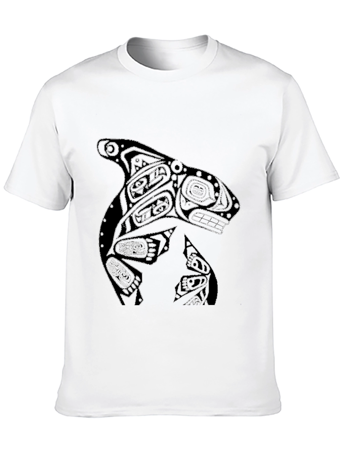 Killer Whale Graphic Tee - Black Cotton T-Shirt