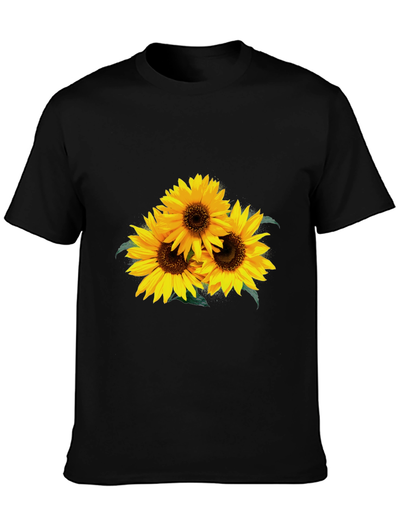 Sunflower Graphic Tee - Stylish Black T-Shirt