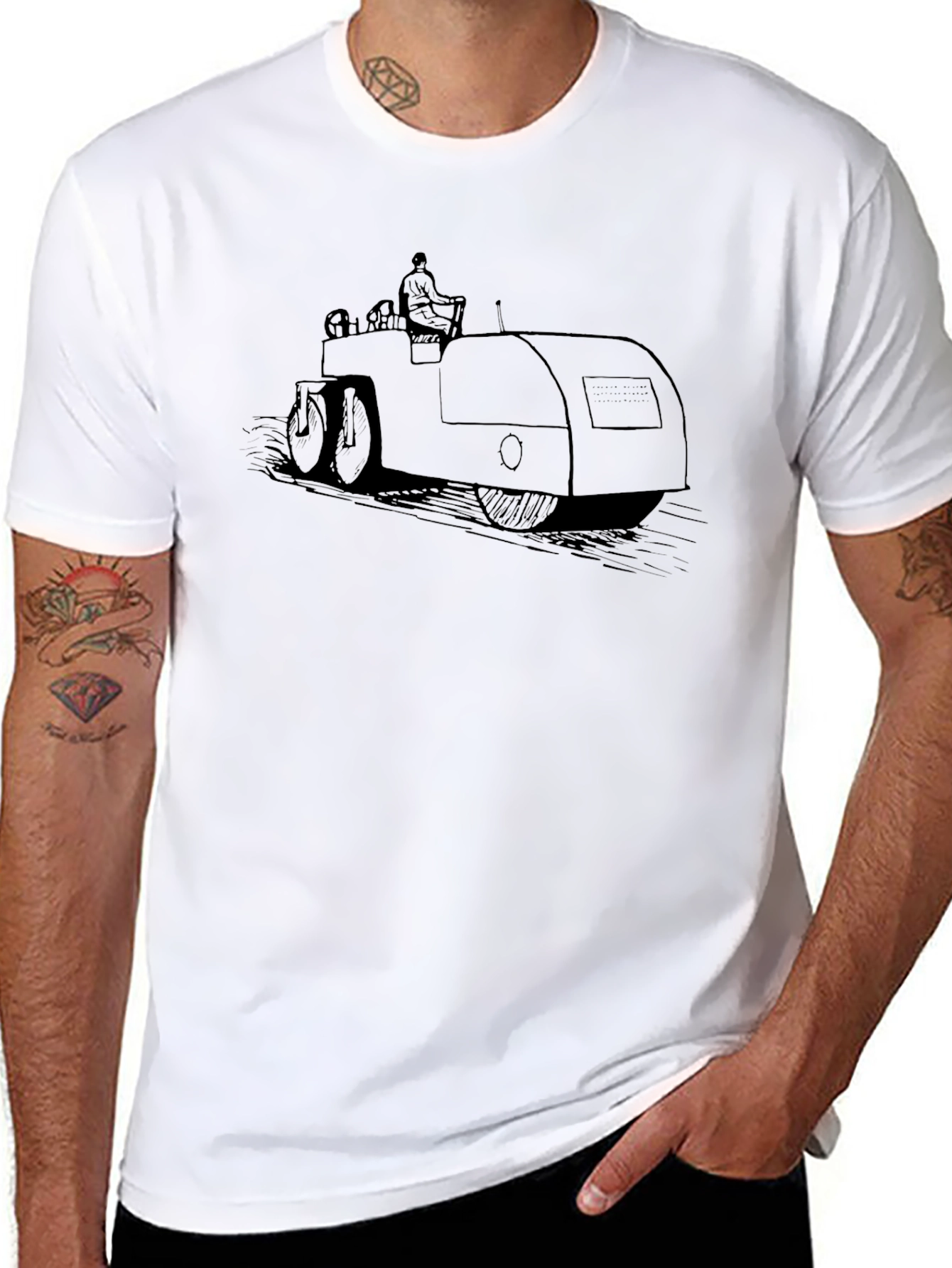 Unique Steamroller Graphic Tee