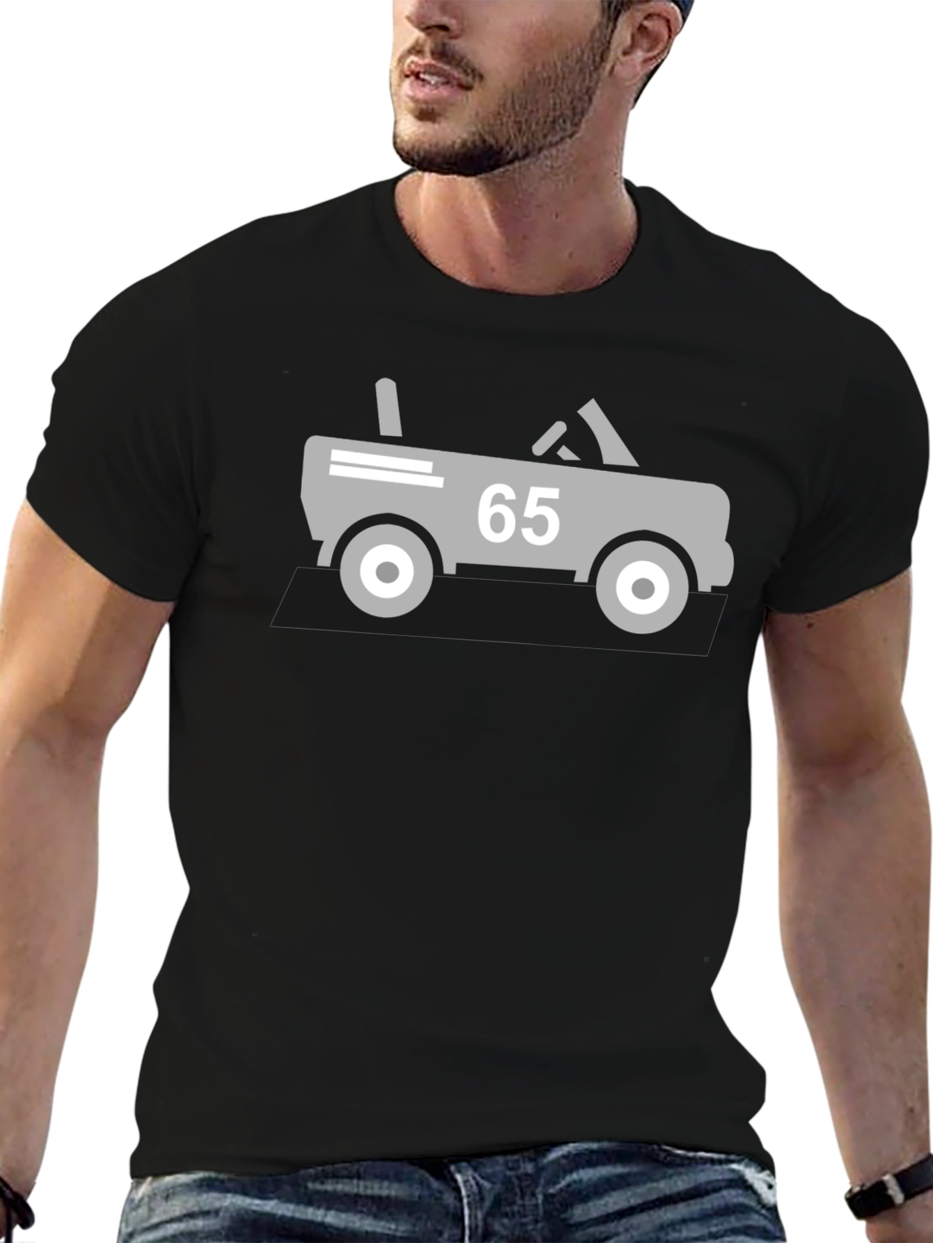Cool Car Graphic Tee - Mens Black T-Shirt