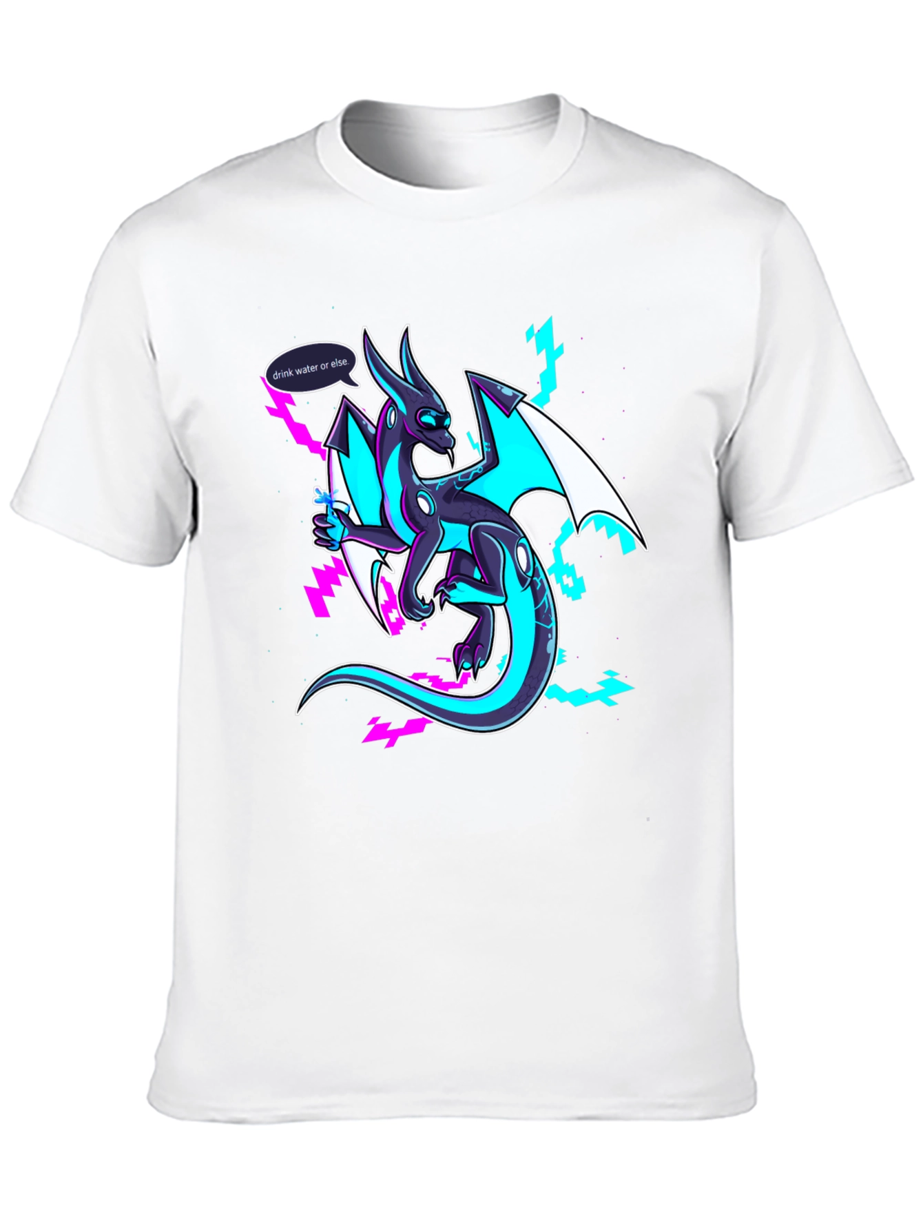 Drink Water Dragon Graphic Tee - Black T-Shirt
