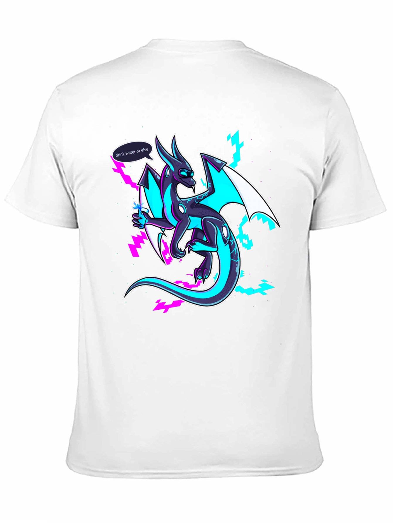 Drink Water Dragon Graphic Tee - Black T-Shirt