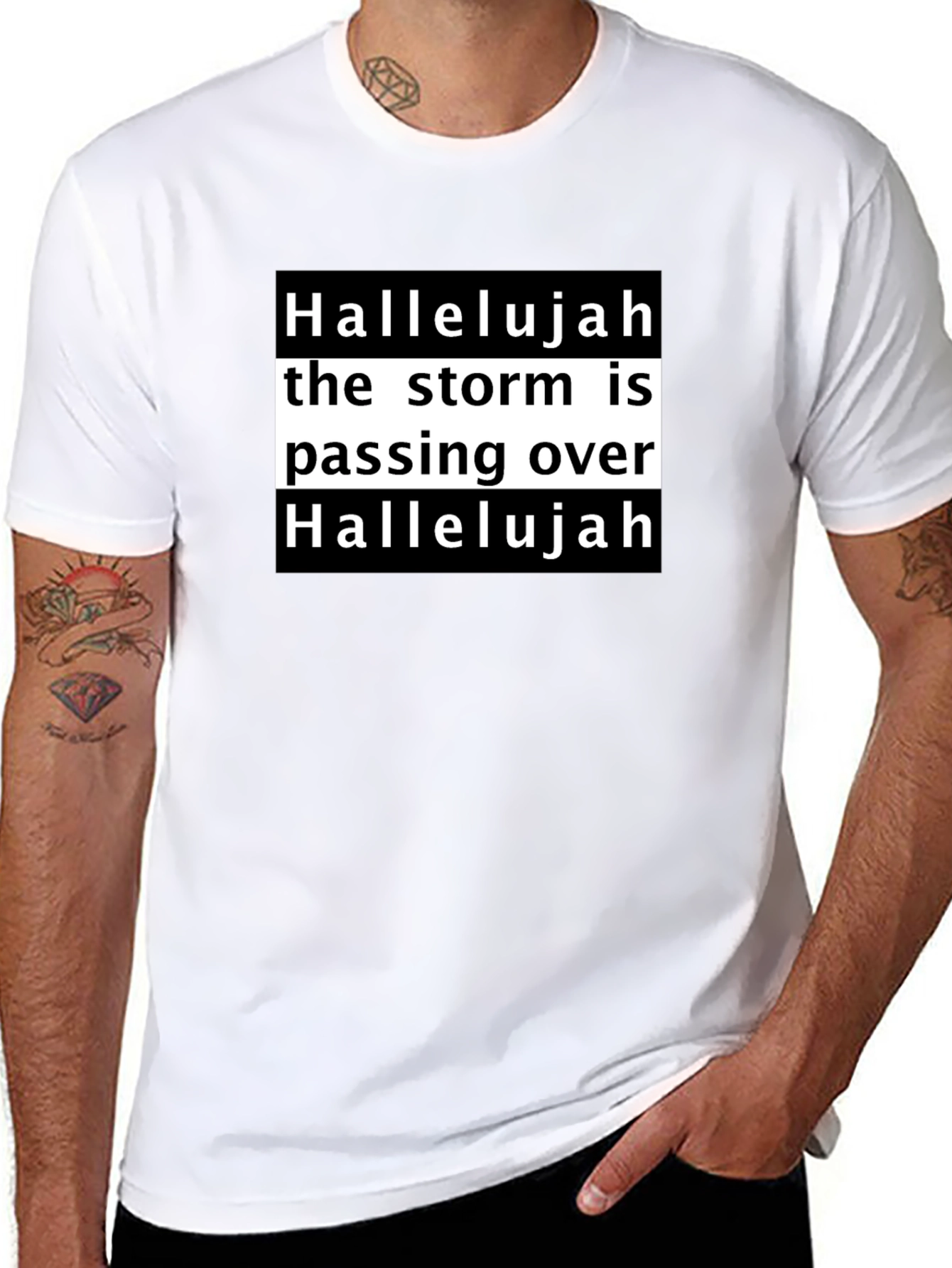 Hallelujah the Storm is Passing Over Black T-Shirt