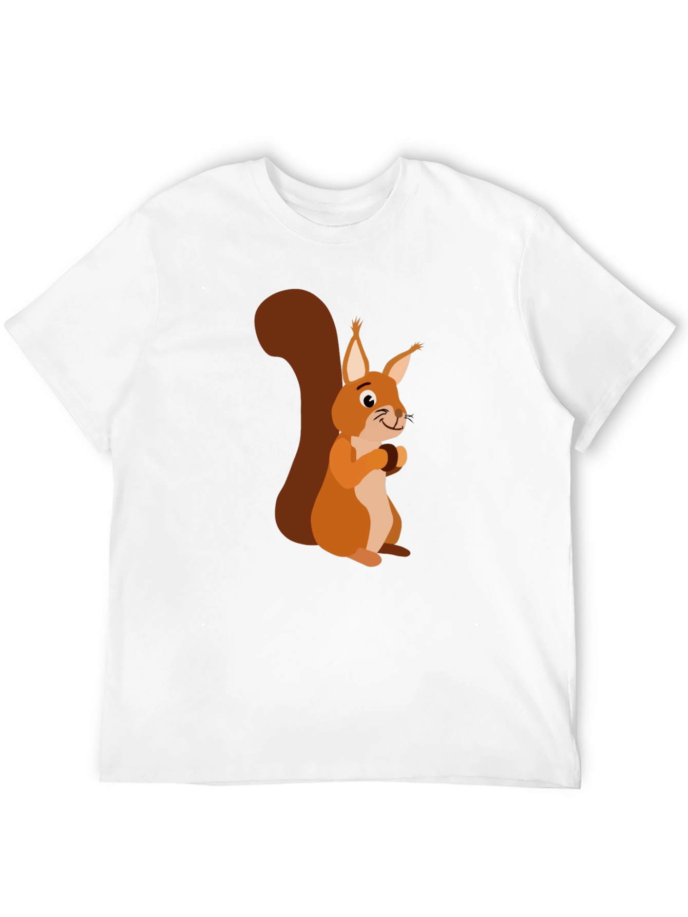 Squirrel Graphic Print Mens Black T-Shirt