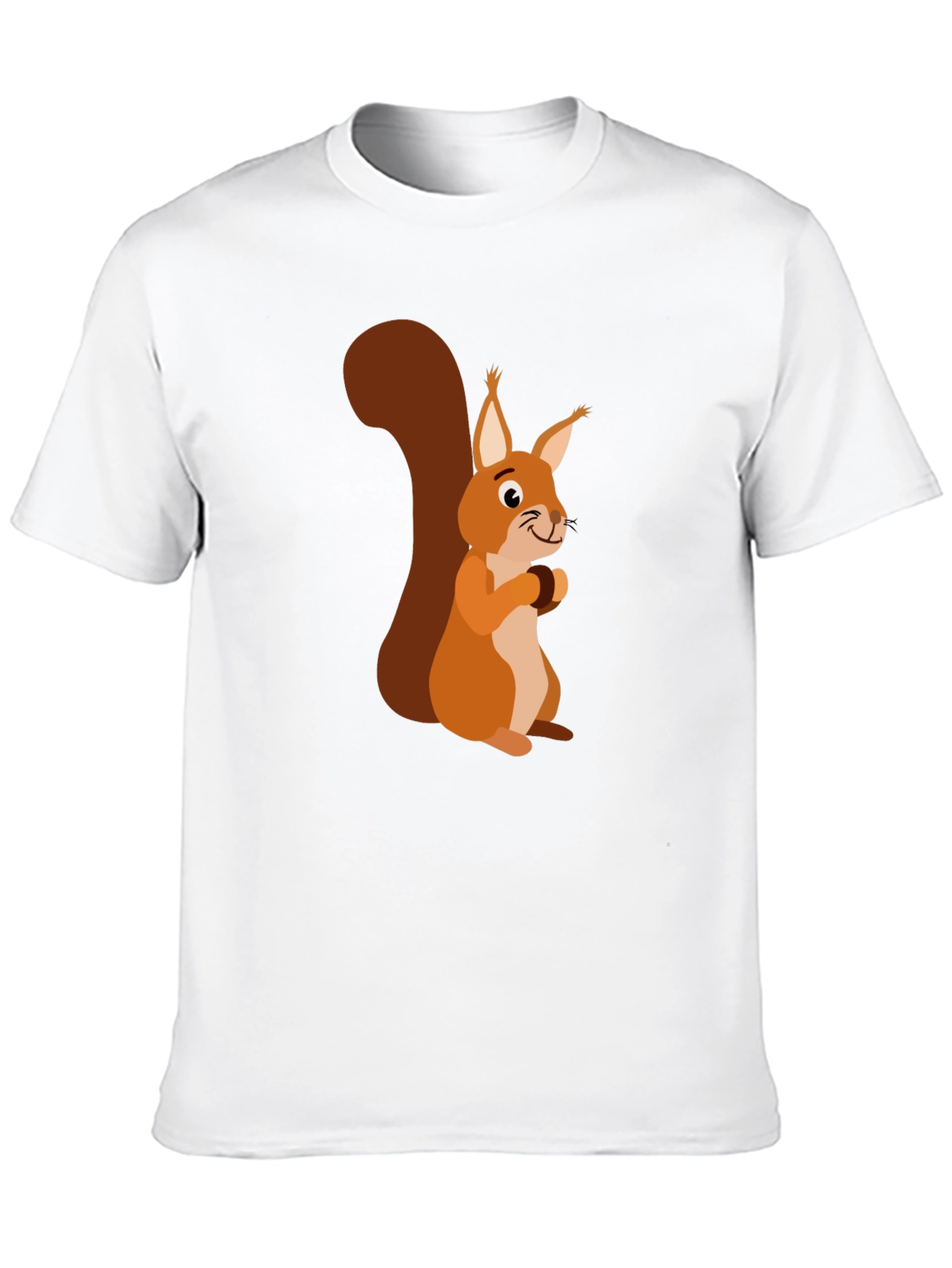 Squirrel Graphic Print Mens Black T-Shirt