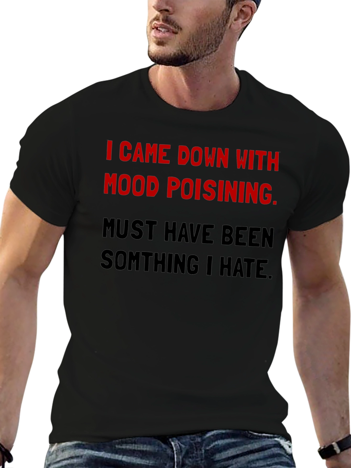 Mood Poisoning Graphic Tee - Black Cotton T-Shirt