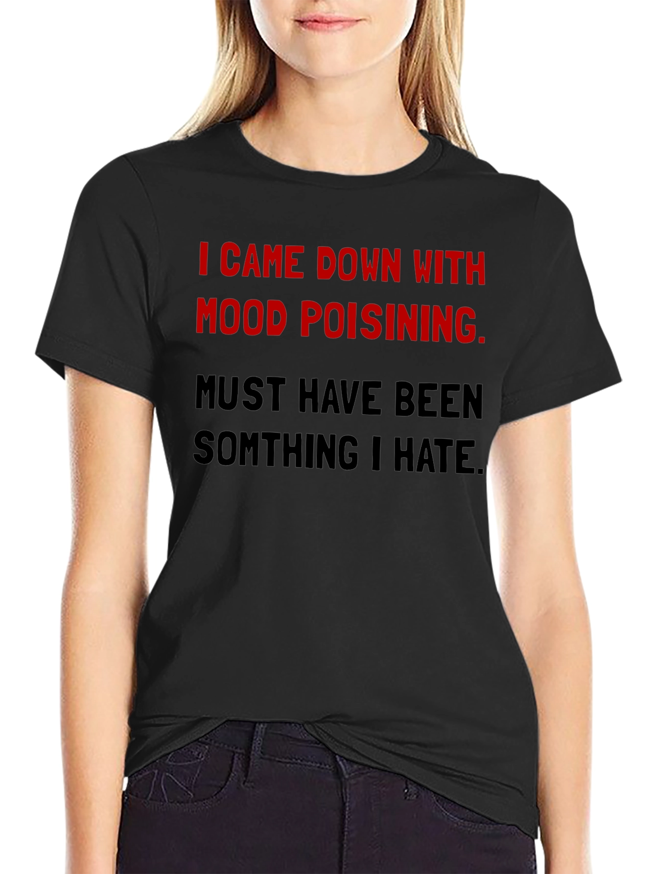 Mood Poisoning Graphic Tee - Black Cotton T-Shirt