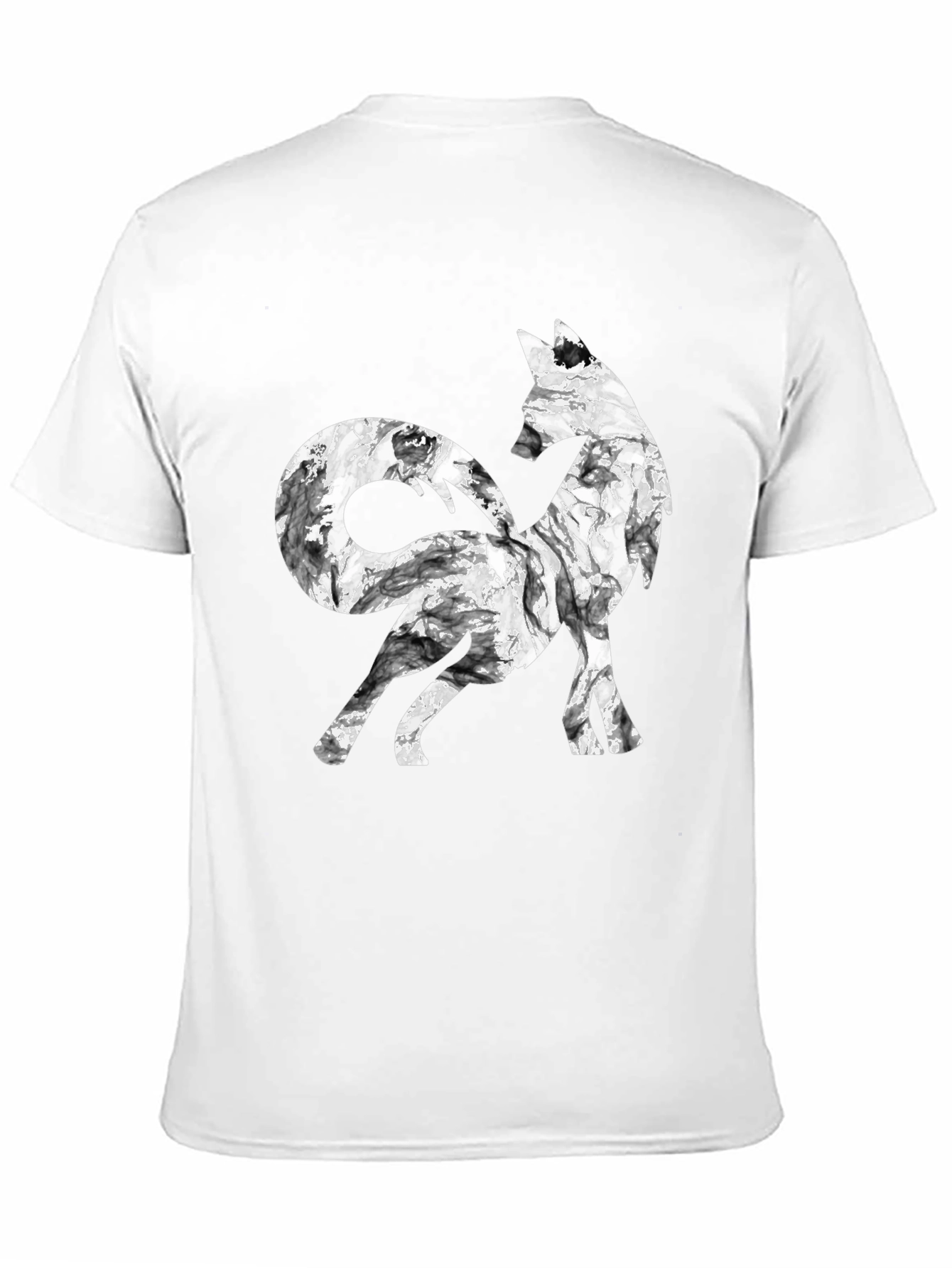 Stylish Fox Graphic Black T-Shirt