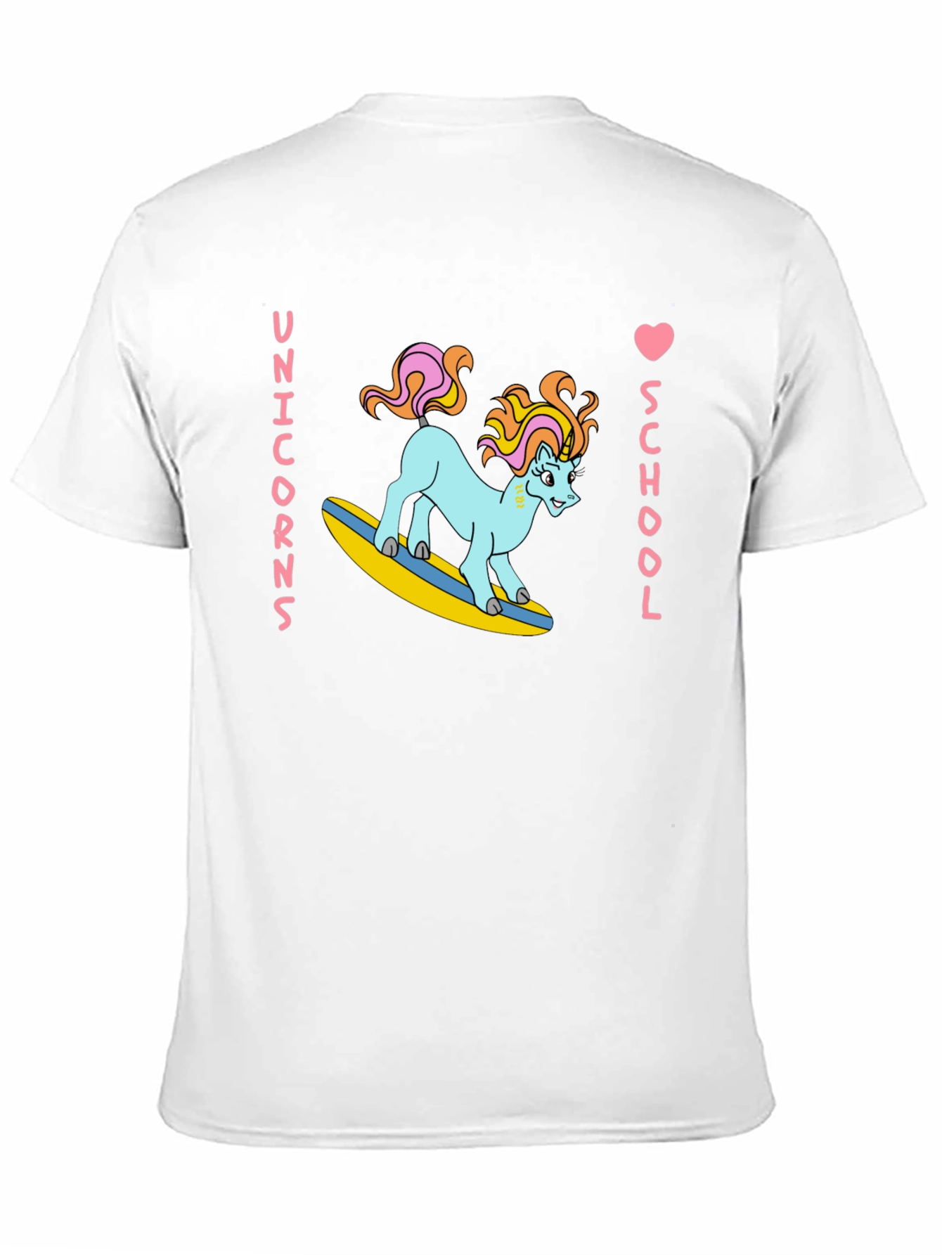 Unicorns Love School Black T-Shirt