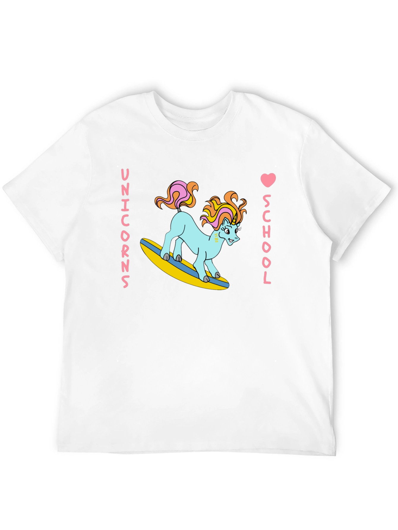 Unicorns Love School Black T-Shirt