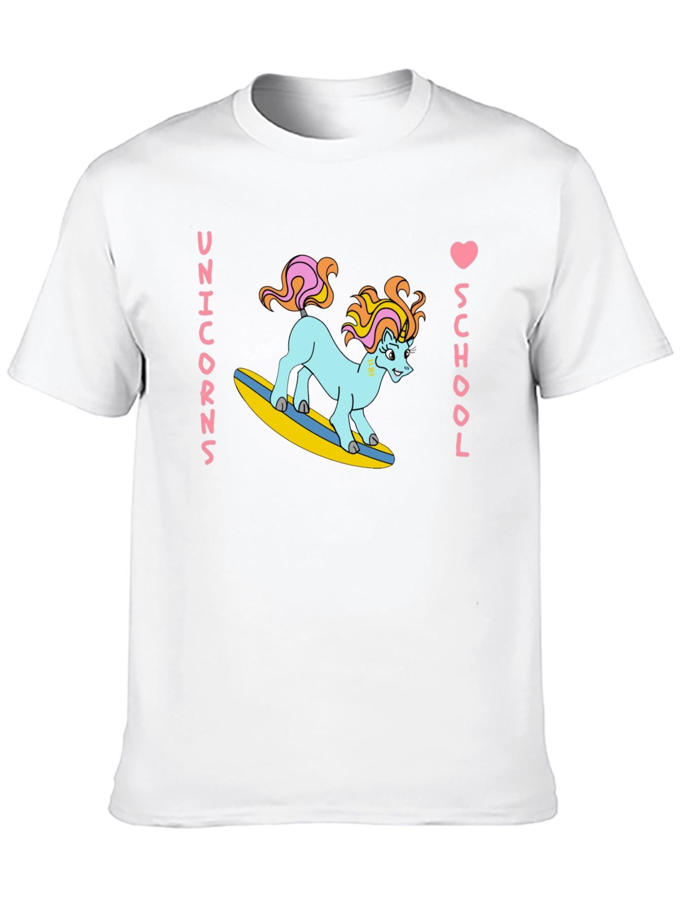 Unicorns Love School Black T-Shirt