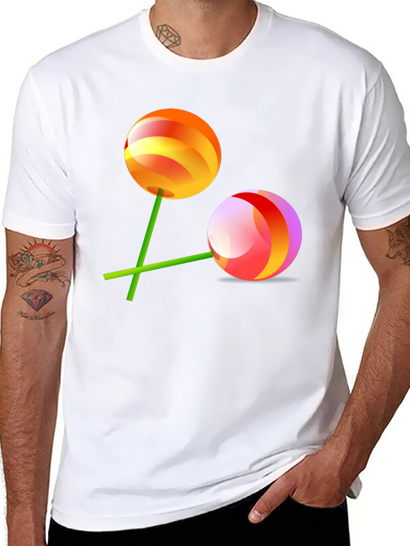 Candy Lollipop Graphic Tee - Sweet Tooth Fashion