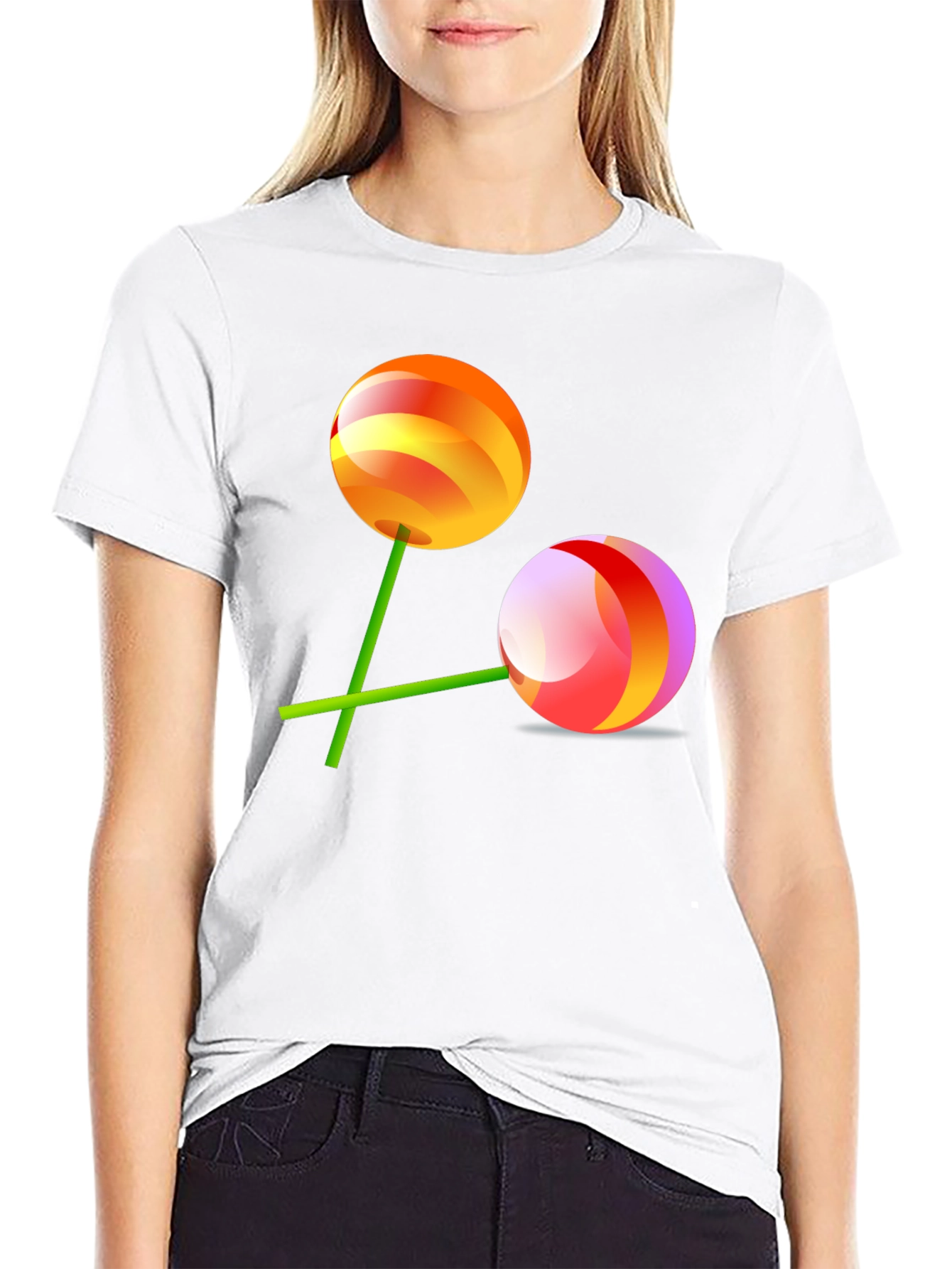 Candy Lollipop Graphic Tee - Sweet Tooth Fashion