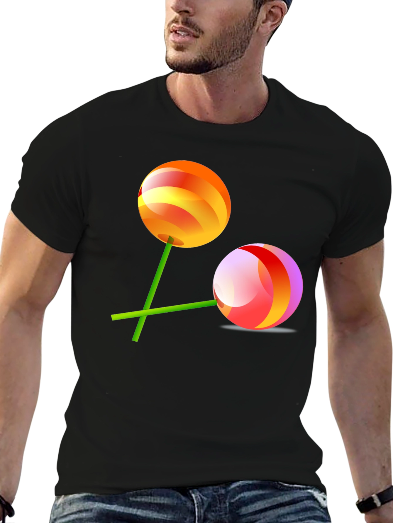 Candy Lollipop Graphic Tee - Sweet Tooth Fashion