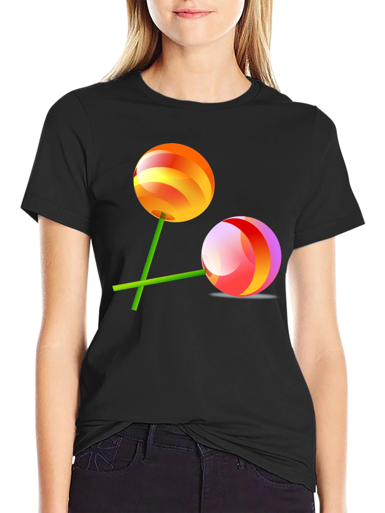 Candy Lollipop Graphic Tee - Sweet Tooth Fashion