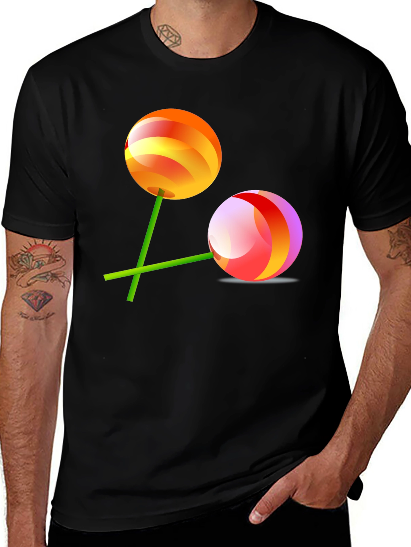 Candy Lollipop Graphic Tee - Sweet Tooth Fashion
