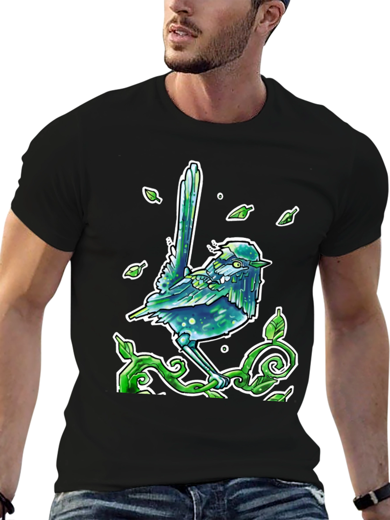 Mystical Bird T-Shirt - Black