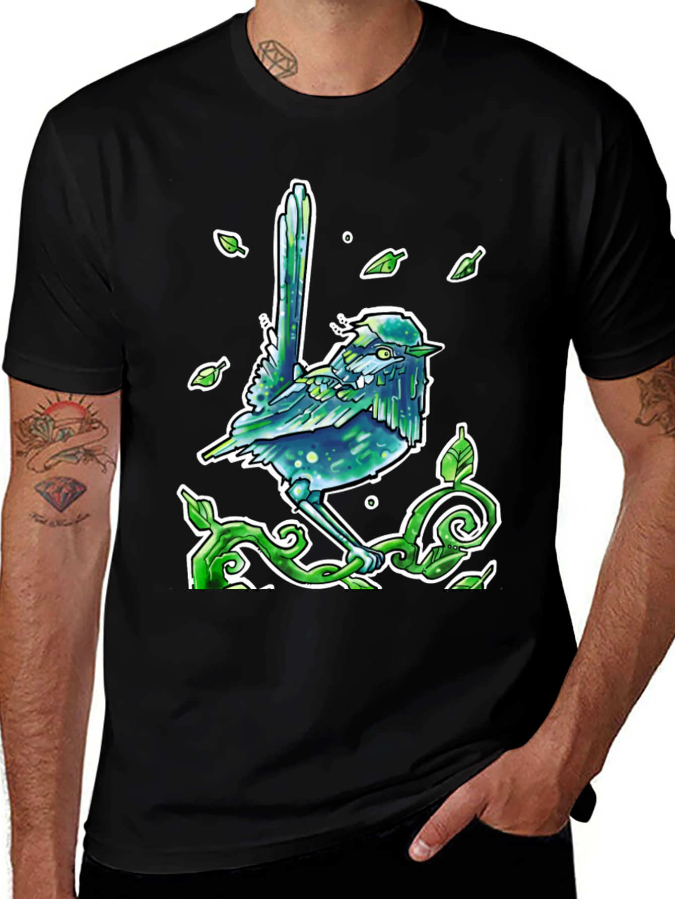 Mystical Bird T-Shirt - Black