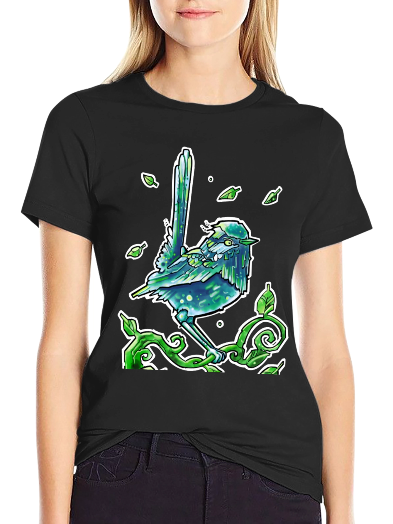 Mystical Bird T-Shirt - Black