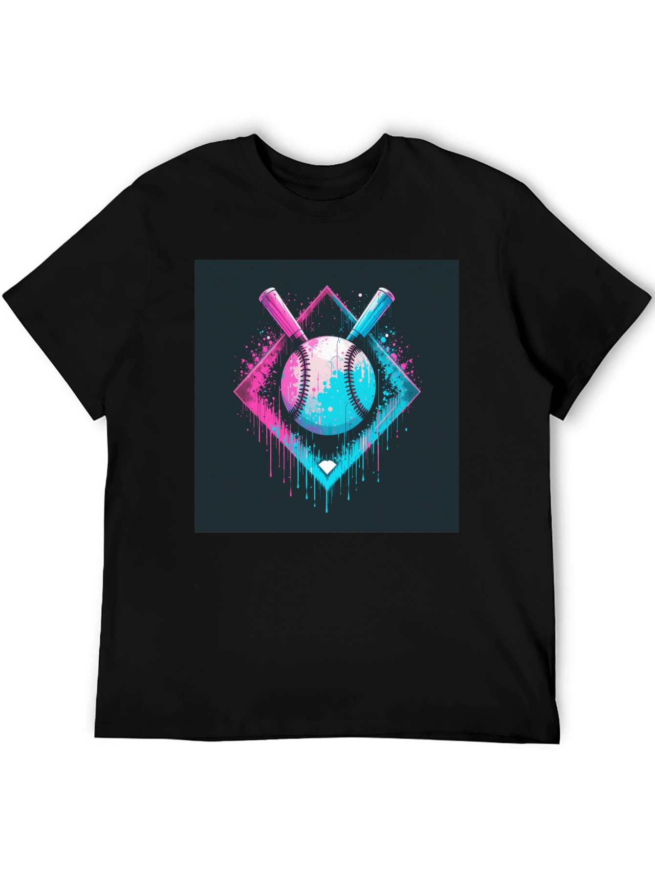 Neon Baseball Graphic Tee