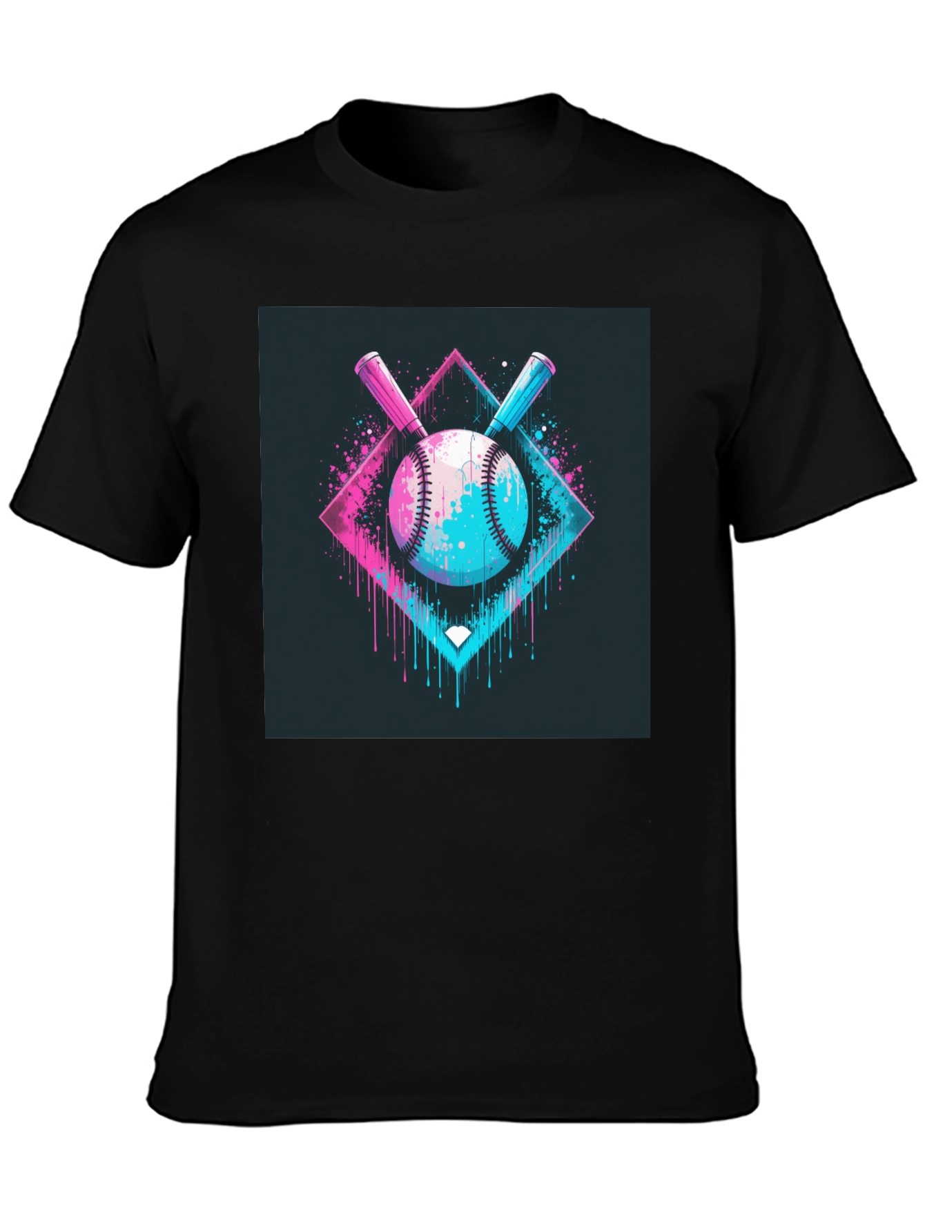 Neon Baseball Graphic Tee